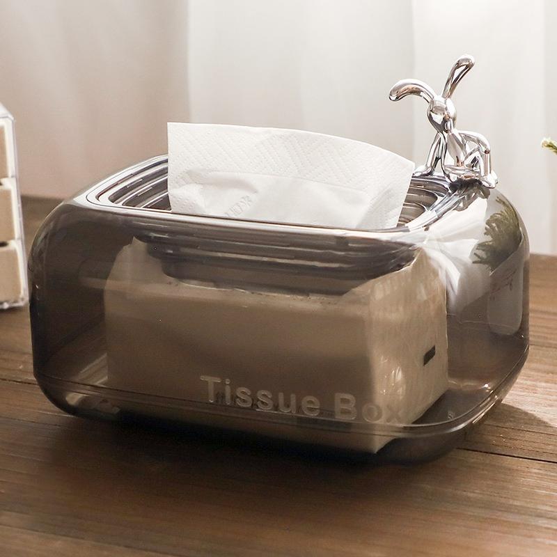 

Sink Tissue Box Transparent Household Living Room Tabletop Creative Luxury Paper Holder