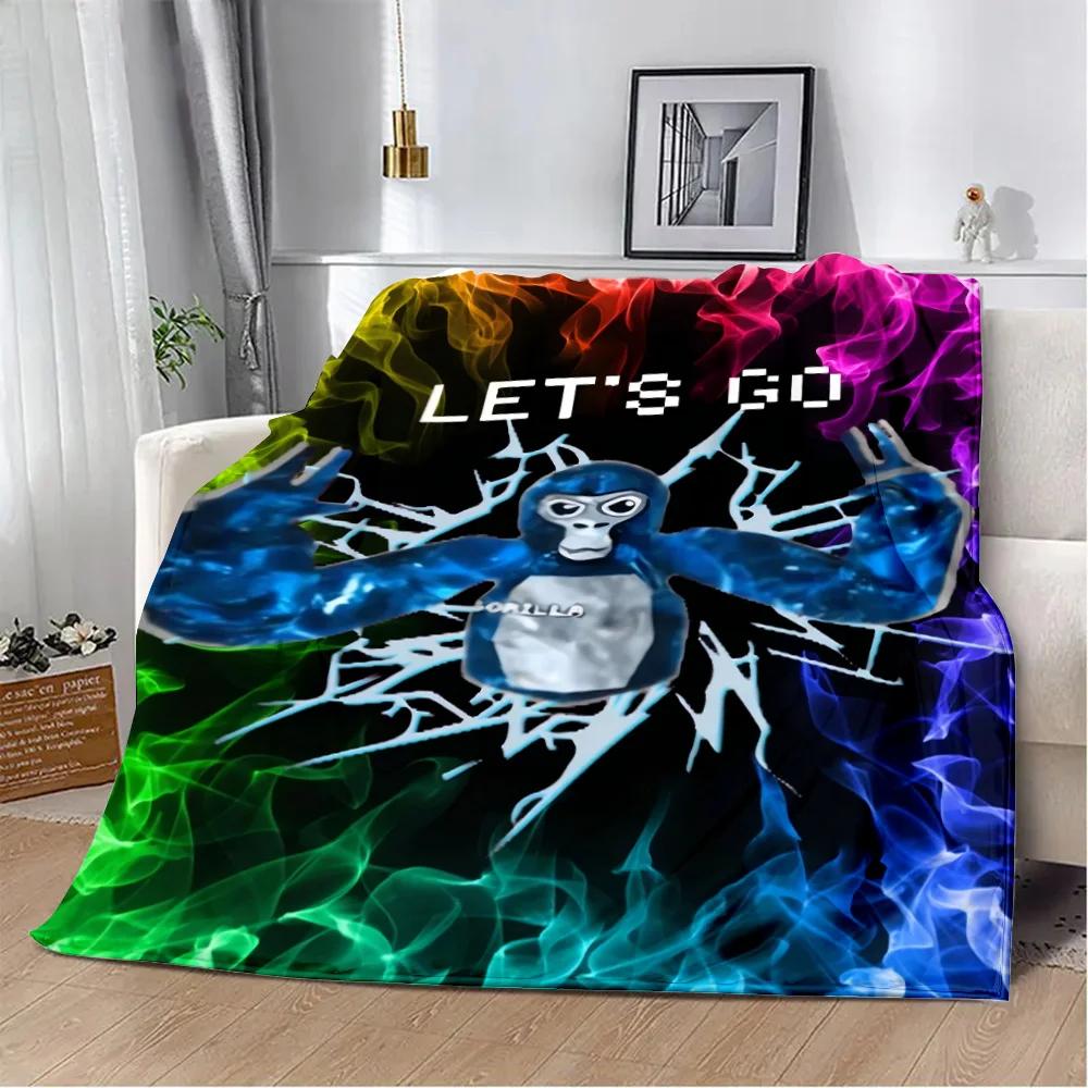 Fshion Anime Game Gorilla tag Printed Blanket Picnic Blankets Warm Blanket Soft Comfortable Blanket Home Travel Birthday Gift