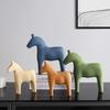 Wooden Horse Figurine Ornament Modern Minimalist Art Crafts For Living Room Bedroom Desktop Decoration