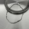 Collana Catena Cubana in Acciaio Titanio Cucita per Uomo Hip Hop Minimalista Gioielli per la Clavicola