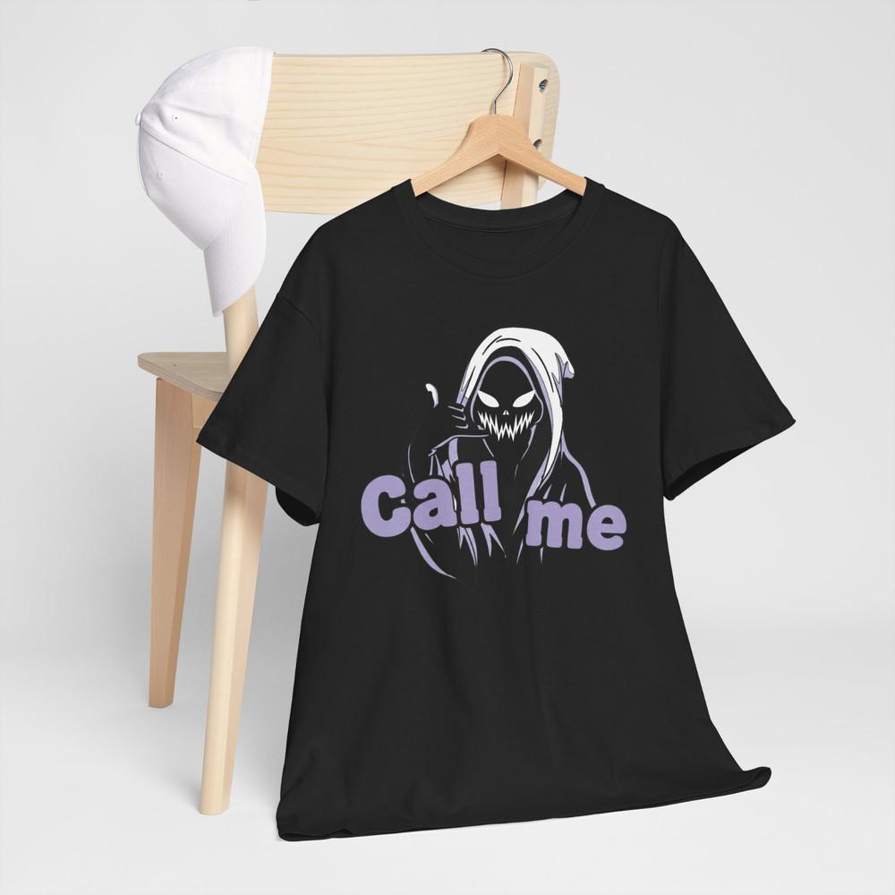 

GHOSTFACE T-SHIRT - CALL ME - Unisex Lady - HALLOWEEN CODE ORANGE FUNNY SCREAM XL