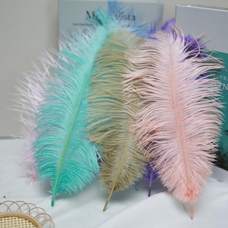 Ostrich Feathers 30-35Cm Wedding Road Guide Table Flower Ornament Ostrich Hair Decorative Clothing Accessories Diy