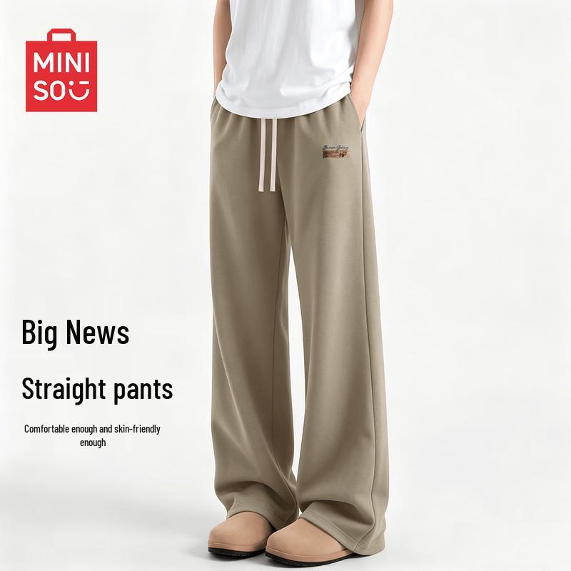 MINISO Men's Heavyweight Loose Straight-Leg Casual Pants