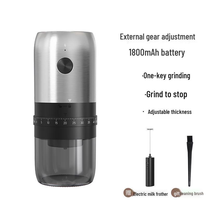 Portable Electric & Manual Coffee Bean Grinder - Compact Household Hand-Cranked & Automatic Grinding Machine