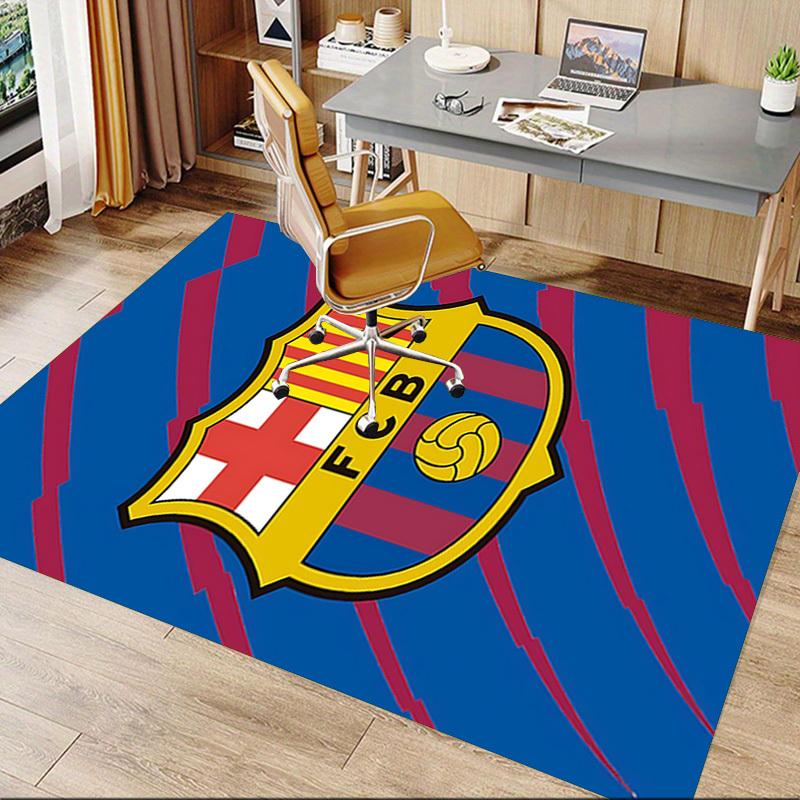 1 יחידה שטיח רצפה נגד החלקה בגודל XL של FC Barcelona, למשרד, למשפחה, לחדר שינה, לסטודיו, שטיח שטח גדול, שטיחים פנימיים