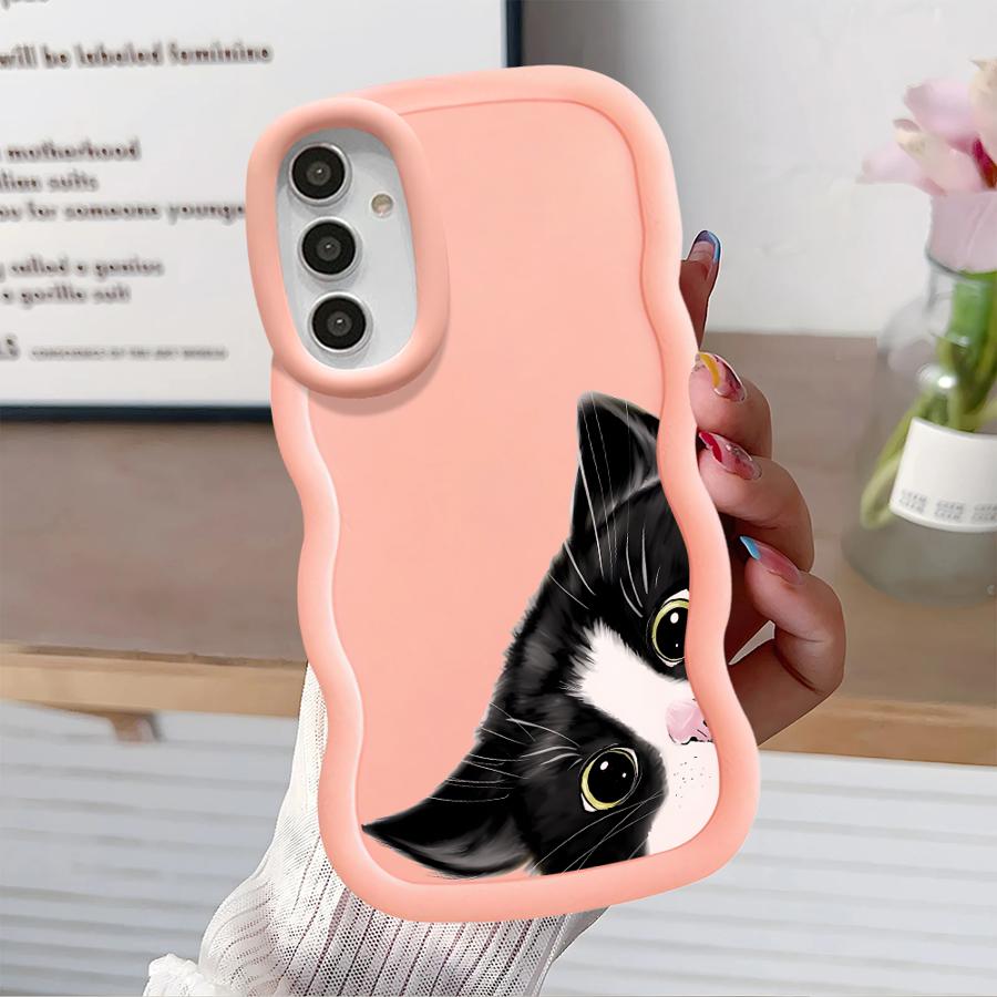 Cute Cat Pattern Case for Samsung Galaxy A21s A11 A12 A52 A14 A13 A15 A16 Soft Phone Cover A23 A06 A03 A53 A33 A04 A22 A05