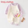 Baby Warm Fleece Baby Romper With Cartoon Animals Print Design For Winter And Autumn Newborns Baby Clothes