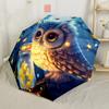 Owl Family In Moonlight Automatic Umbrella Sturdy 8-Rib Shaft Foldable Design Durable Everyday Carry Umbrella Fashionable Accessory