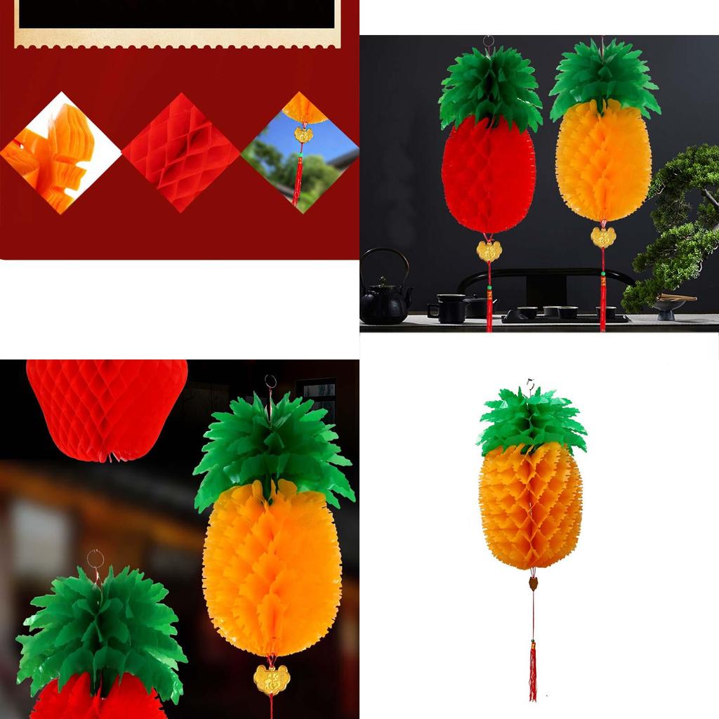 Delightful Pineapple Apple Lanterns Ideal For Cheerful New Year And Joyful Home Hanging Displays