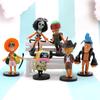 One Piece 6pcsset Figures Monkey D Luffy Zoro Chopper Miniatures Pvc Gift Toys