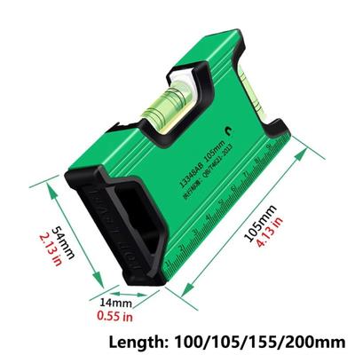 Pocket Magnetic Level Gauge Horizontal & Vertical Measure Anti-fall Mini Protractor Durable with Metric Woodworking Level Gauge