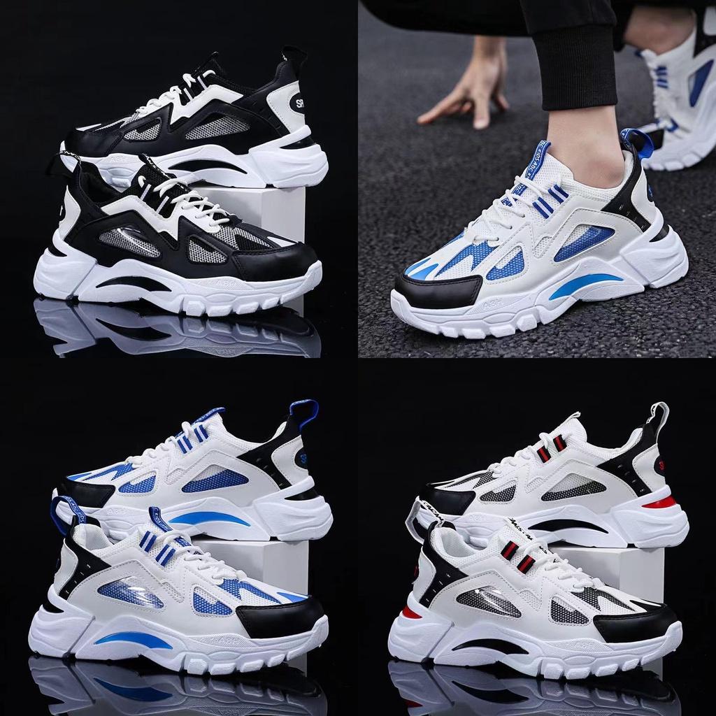Men's Spring Breathable Thick-soled Increase Sports Dad Shoes Korean Trend Casual Shoes Sports Men's Autumn