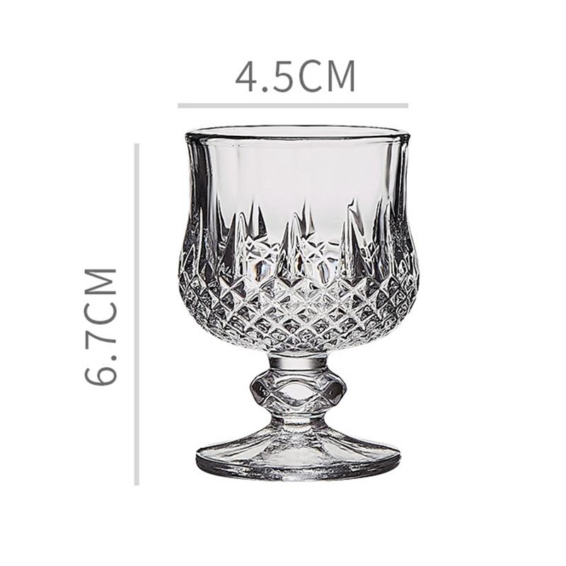 6pcs Set Wine Glasses 50ml Shot Glass Exquisite Mini Spirits Cup Transparent Liquor Goblet Drinkware Household Cups Cocktail Mug