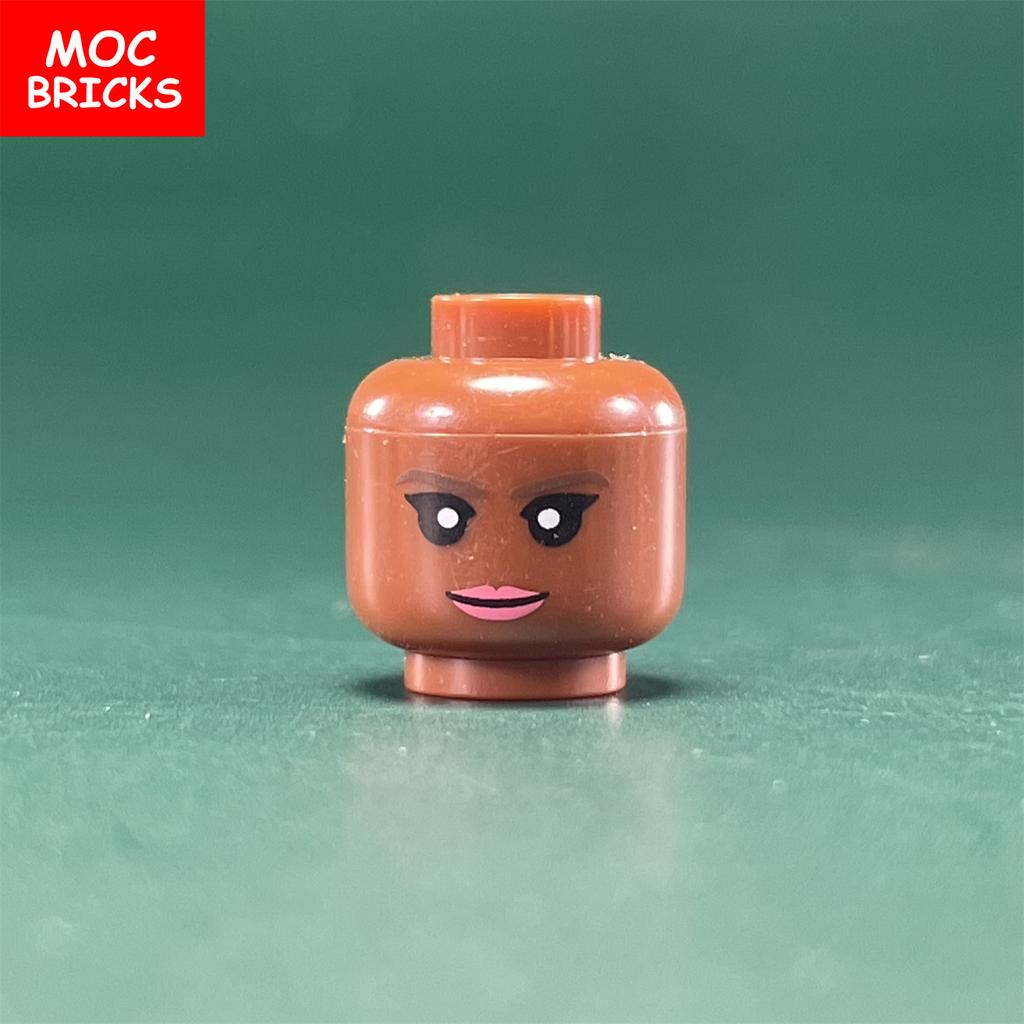 10 Stück MOC Steine Jungen und Mädchen Gesichtsausdruck Figur Kopf Pädagogische Bausteine Spielzeug für Kinder Geschenk