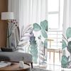 Pastoral Style Flowers And Eucalyptus Trees Sheer Curtains Bedroom Living Room Voile Window Curtains Tulle Curtains for Kid Room
