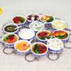 Buckle Mini Bowl Food Keychain Key Ring Simulation Chinese Food