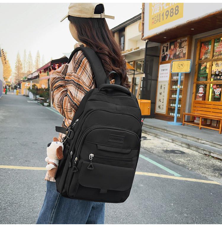 Korean Style Color Block Backpack - Trendy Large Capacity for Students & Travelers