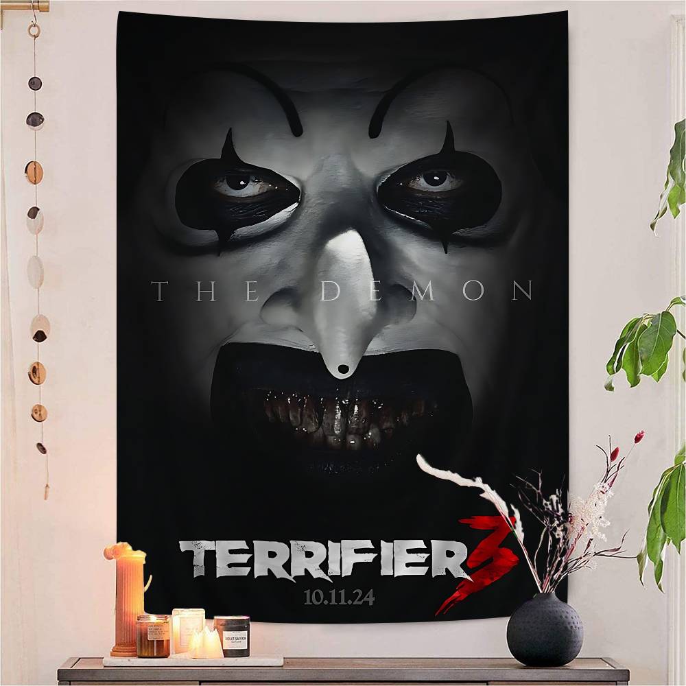 

TTerrifier Funny Horror Cartoon Tapestry Home Decoration Hippie Bohemian Decoration Divination Home Decor 74x94cm(29x37in)