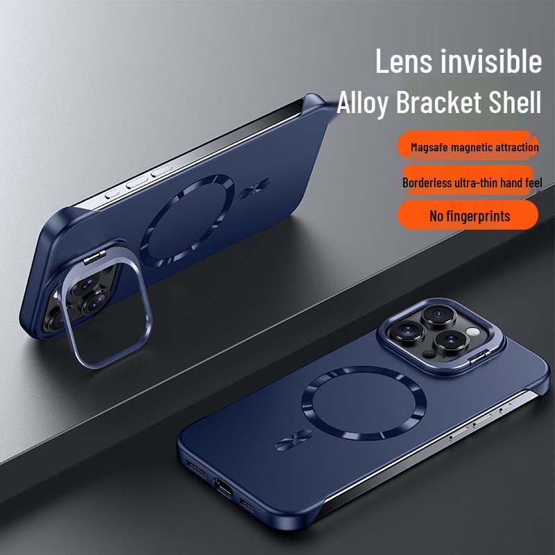 Apple 17 Pro Max Borderless Magnetic Lens Holder Case, Ultra-thin Drop-proof iPhone 16 Hard Case iPhone 16 Pro Max
