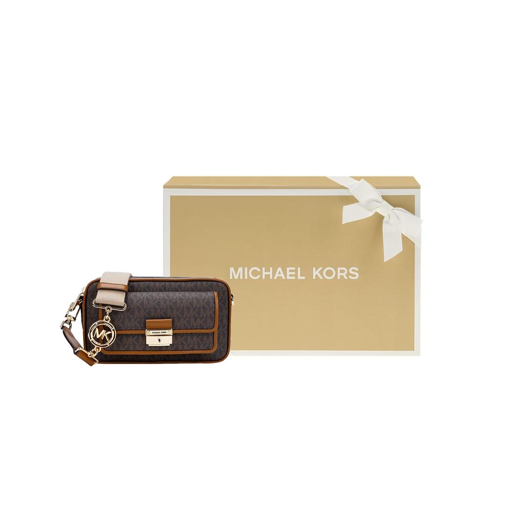 MICHAEL KORS Leather Camera Bag, Commute Bag, Crossbody Bag Medium Women's Brown 32F1G2BC2B-252