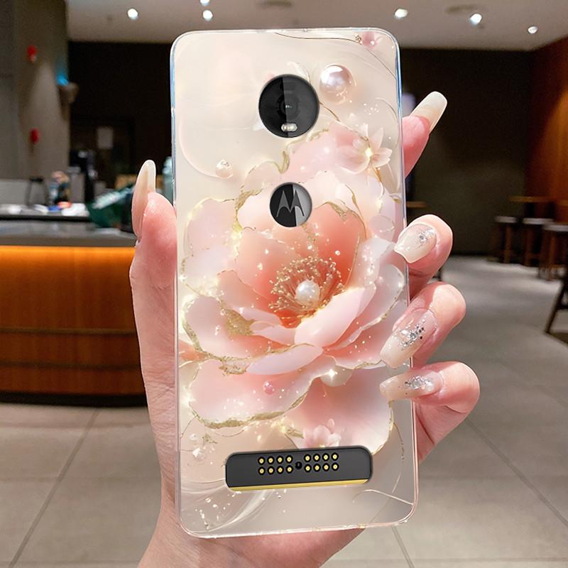 Etui Do Motorola Moto Z4 Play X4 Przezroczyste Luksusowe Modne Motyl Kwiat Miękki Silikon Tylna Pokrywa Do Moto X4 Z4 Play Etui Na Telefon