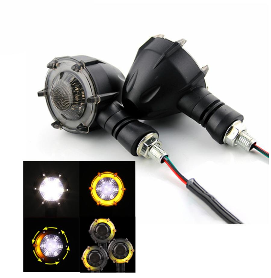 

3 IN 1 4Pcs Motorcycle LED Flowing Rotating Turn Signal Light Blinker Racing ATV Accessories Indicator Flasher Lamp DRL Braking Tail Light