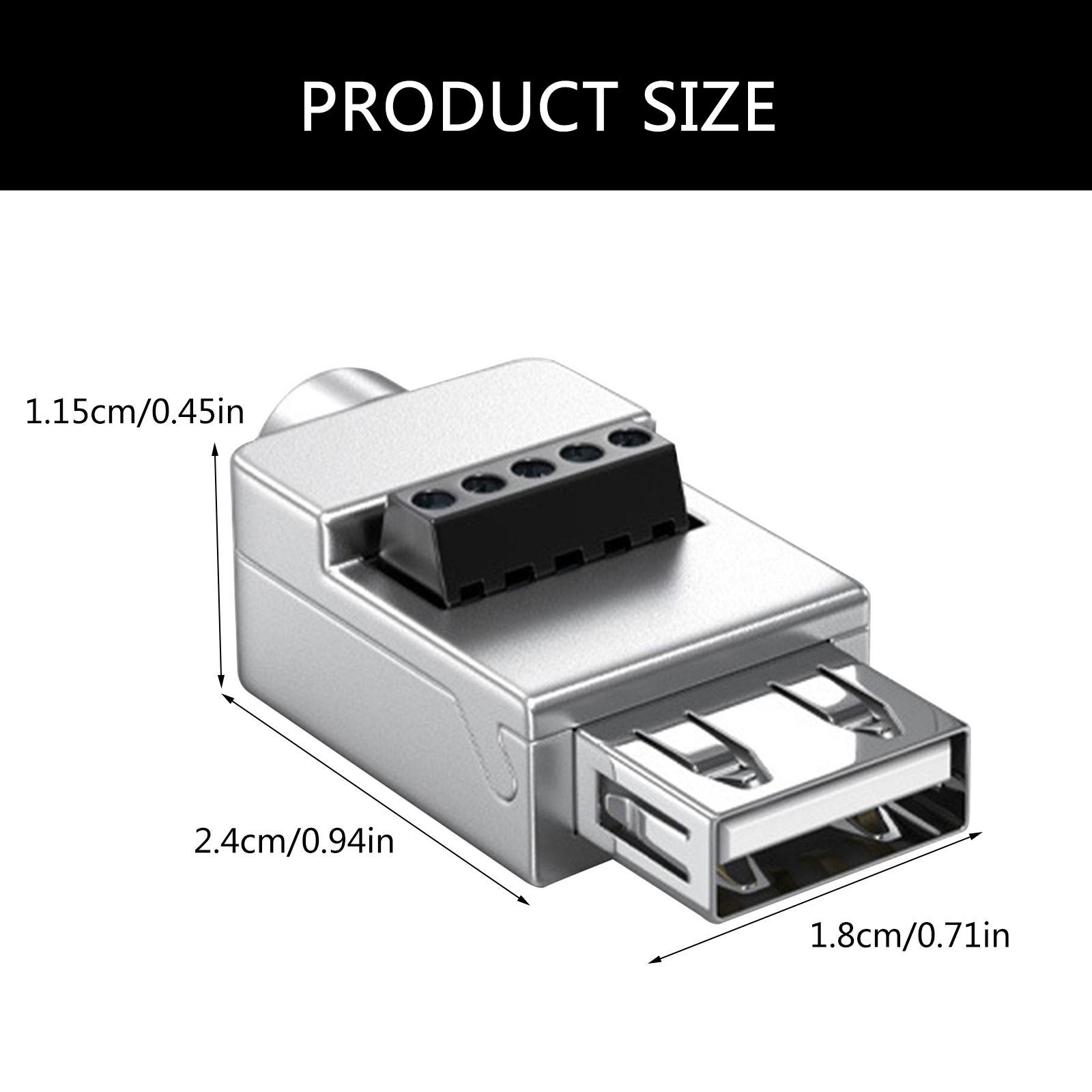 Беспаечные разъемы USB USB 2.0 винтовой клеммный блок адаптер разъем-конвертер USB2.0 — фото 10