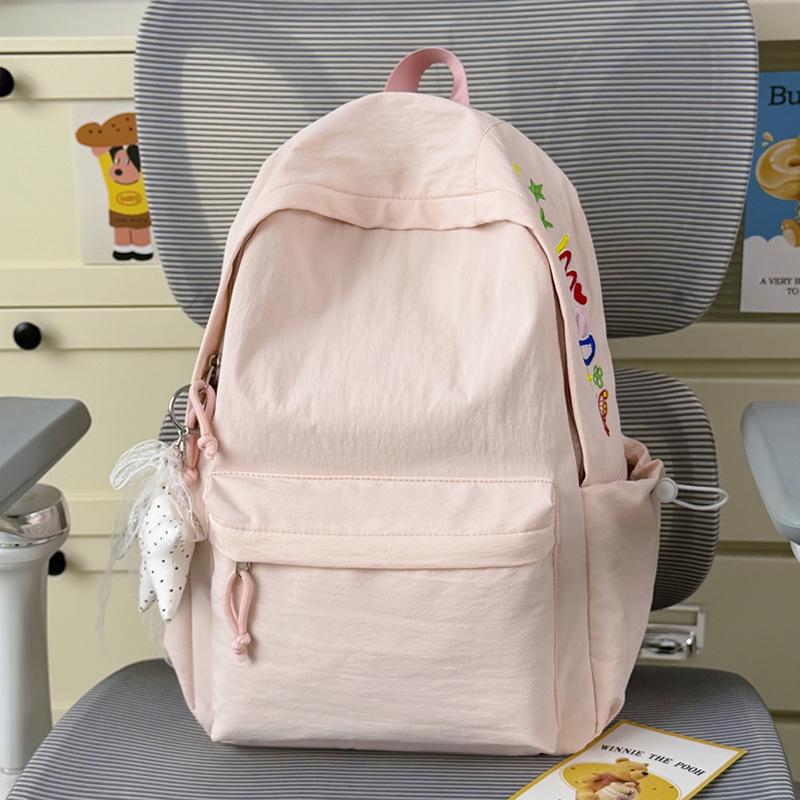 Schoolbag Women's Simple Large Capacity Travel Backpack Women's Leisure Tide Japanese Junior High School High School Student Backpack