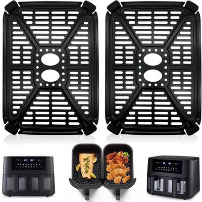 Voedselveilig Anti-aanbak Airfryer Grillplaat Vierkante Vaatwasmachinebestendige Airfryer Lade Oliescheider Airfryer Liner Keukengerei