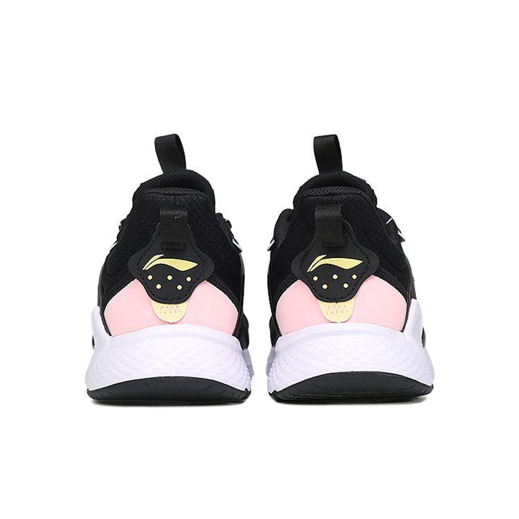 Li Ning Mesh Slip Resistant And Breathable Low top Running Shoes Women's Black AGLQ064-4
