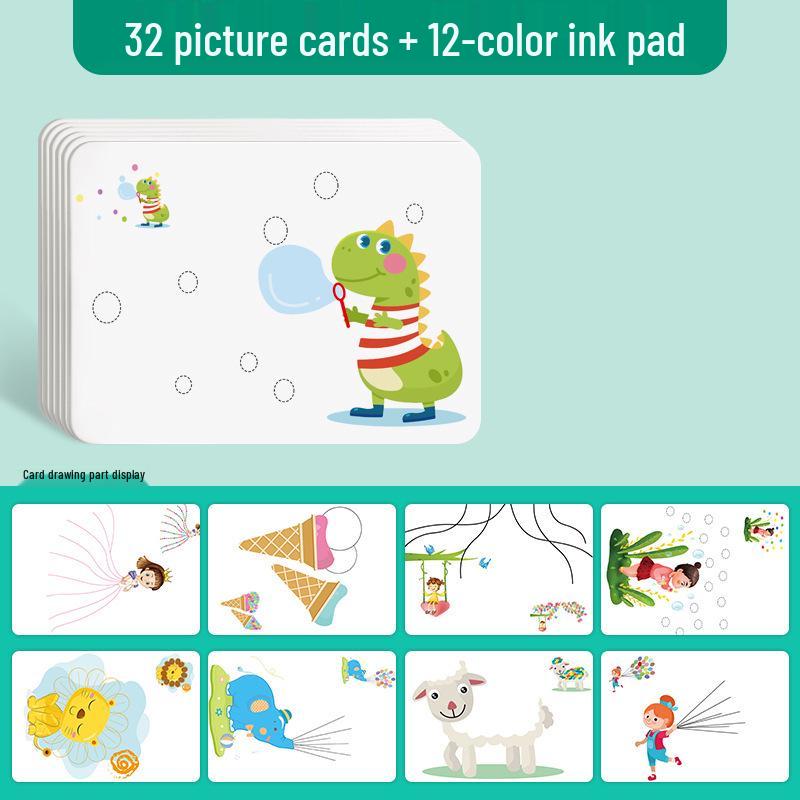 

Портативная книга для рисования пальцами и раскрашивания для детей: Арт-альбом для малышей и младенцев