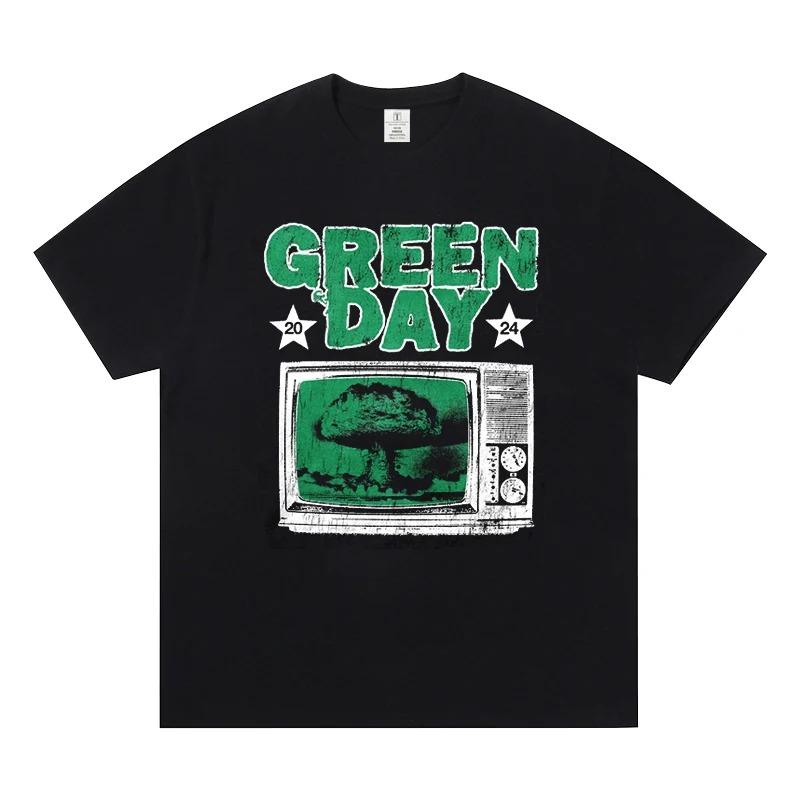 Green Day  Tshirt Classic Rock Music Band Tshirt Oversized Short sleeved Punk Street Style Men and Women Tops