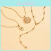 Star Jewelry Chain Necklace For Women With Colorful Tassels And Crystal Embellishments