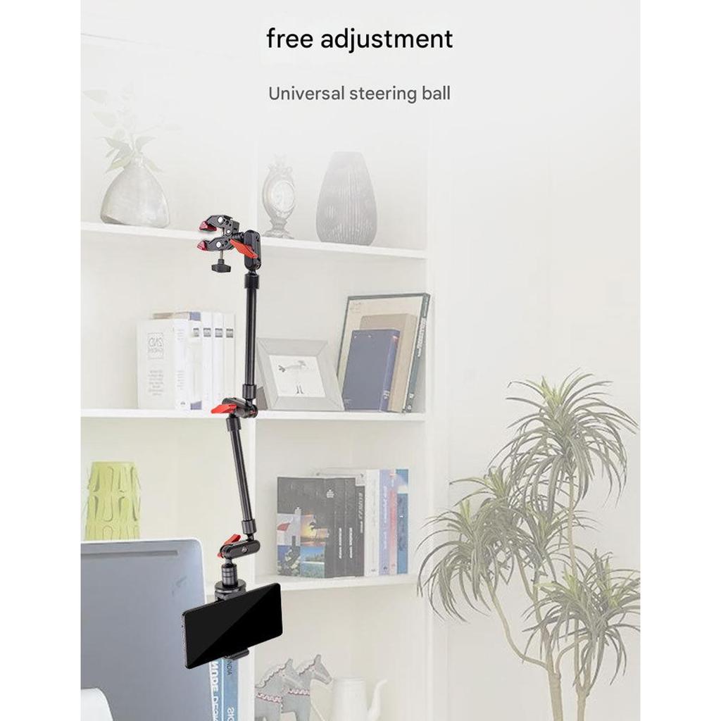 Flexible Arm Mount Articulating Arm Mount 360 Degree Ball Head Rotation Stand for DSLR Camera Live Streaming Studio