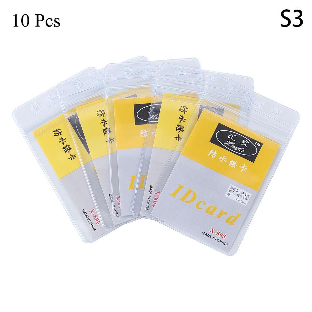 10 pcs/lot Transparent Stationery Supply Office School Badge Holder PVC Plastic ID Card Card Badg Holders
