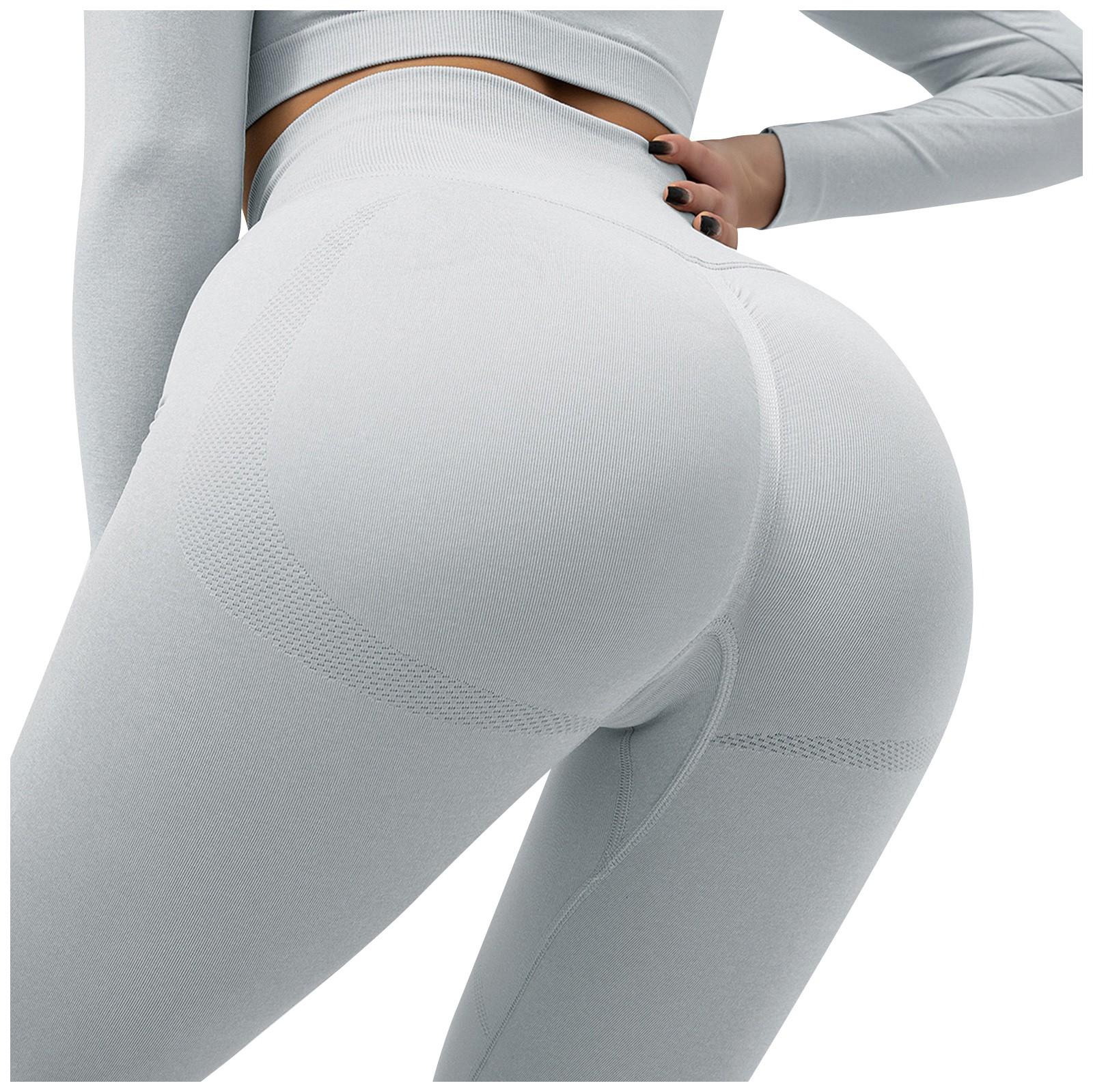 

Жіночі модні штани для йоги з високою талією для вправ для фітнесу та бігу L сірий колір