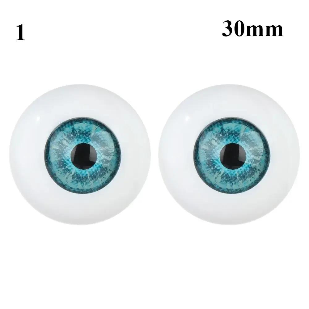1Pair 22mm 30mm Realistic Half Round Craft Accessories Acrylic DIY Eyeballs Reborn Doll Eyes BJD Mini Easy Use Simulation