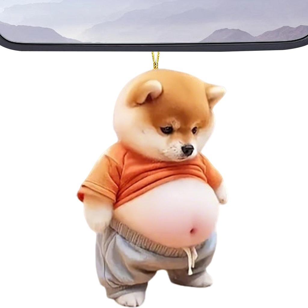 Animal Car Ornaments, Car Animal Ornaments | Novelty Fat Cat Dog Car Hangable Accessories