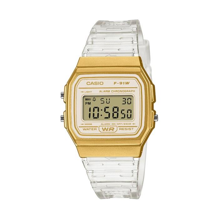 Casio Watch Casio Collection F-91WS-7A2JF Unisex Gold Clear Gold