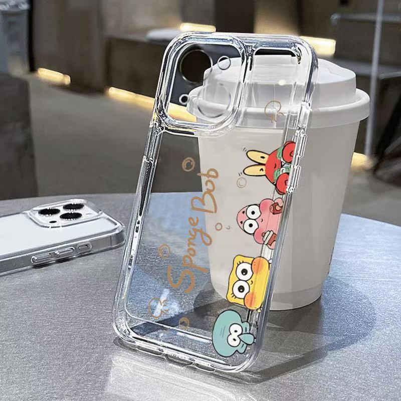 SpongeBob Drop-Proof iPhone 14 Pro Case - Cute & Full Coverage for Apple Phones