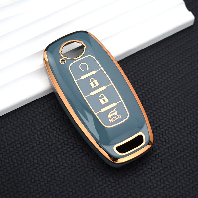 3 4 Buttons Tpu Remote Key Case Cover Shell Fob Holder Keychain For Nissan X-Trail T33 Qashqai J12 Teana Altima Ariya