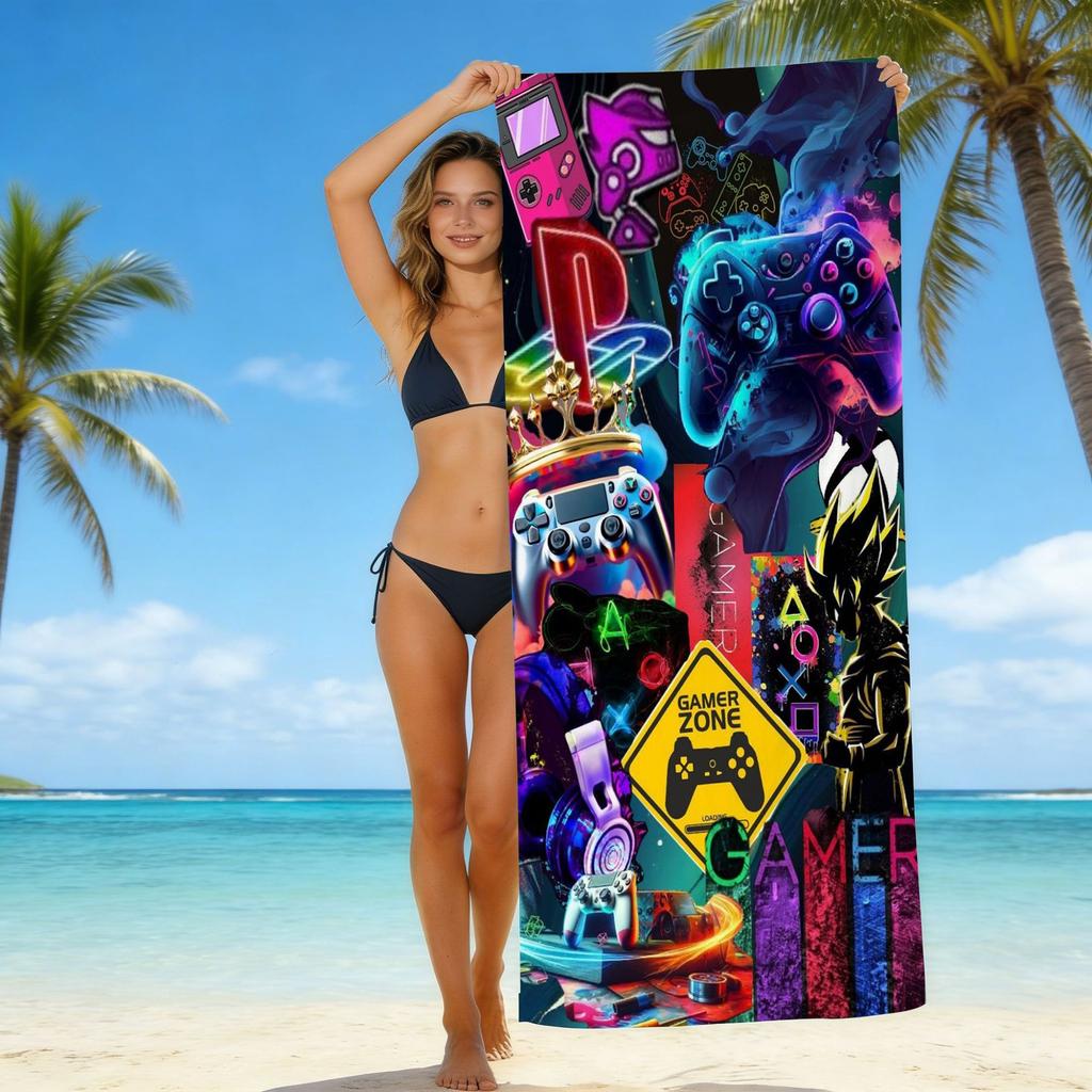 Roblox Roblox Game Beach Towel European And American Microfiber Bath Towel Beach Children Adult Towel