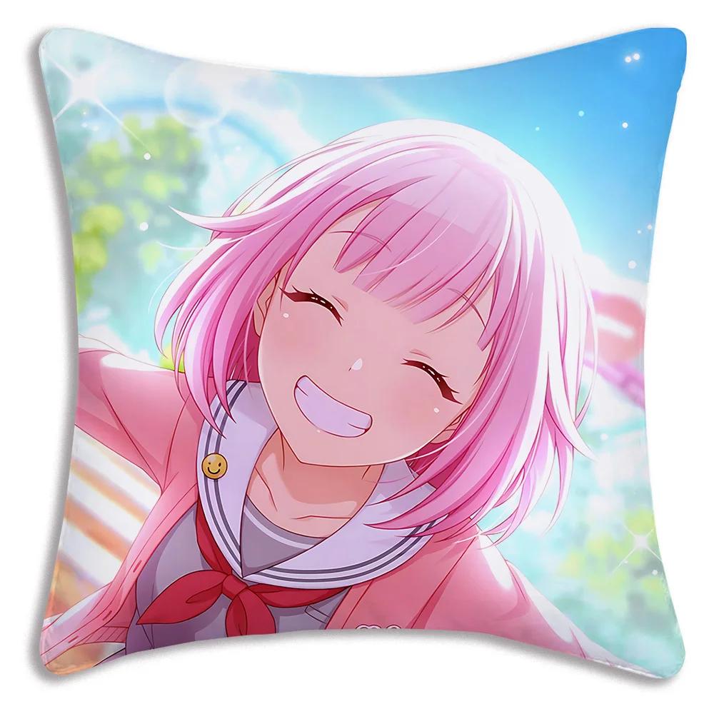 Game Manga Anime Otori Emu Chibi Pillow Covers Cartoon Sofa Decorative Home Double-sided Printing Short Plush Cute Cushion Cover