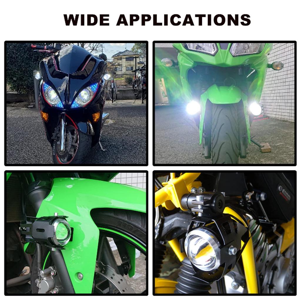 X-STYLE U5 Motorcycle Fog Lamp, White, 3 Modes Switching, Hi/Lo/Strobe, LED Work Light, Spotlight,