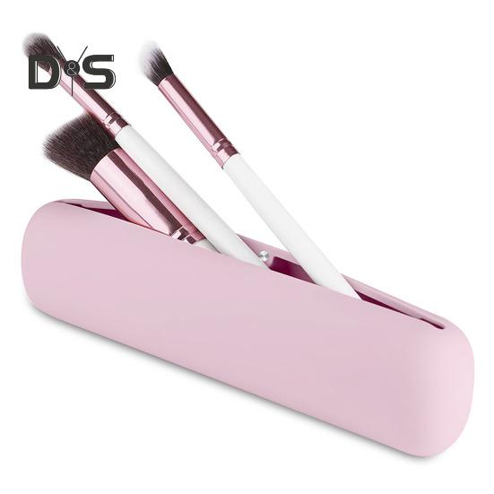 Aufbewahrungstasche für Make-up-Pinsel, staubdichtes Design, wasserabweisend, kompakte Kosmetiktasche aus Silikon, Aufbewahrungs-Organizer