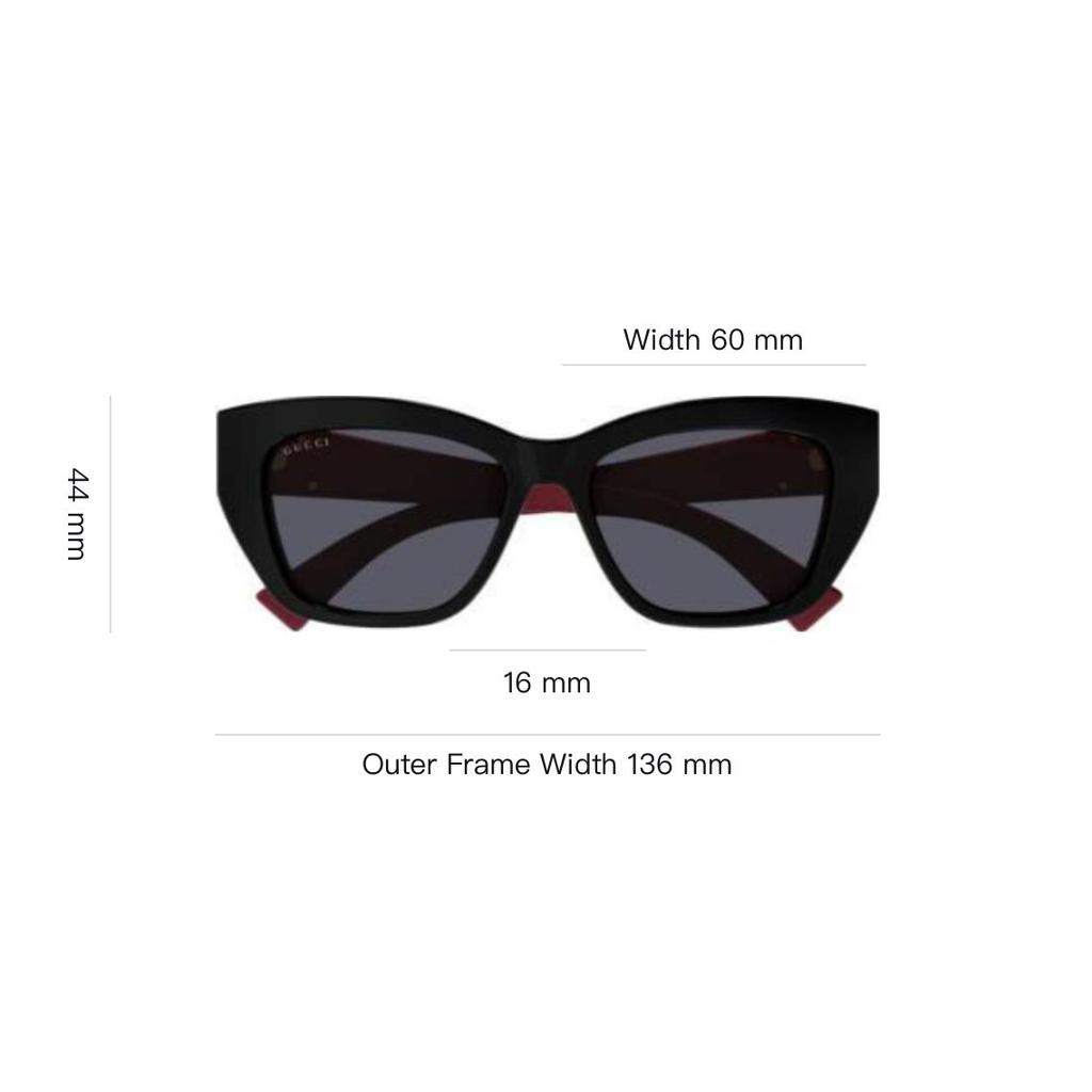 Gucci Full Frame Cat Eye Sunglasses Women Sunglasses Red GG1844SA004