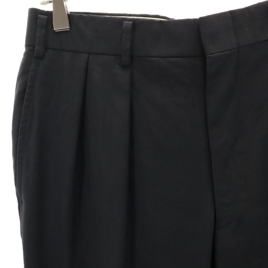 BURBERRY Made in Japan wool Check Pattern 2 tack Slacks pants black Men's Used