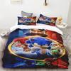 Hot Sale Cute Sonic Boy Bedding Set Exquisite 3D Digital Cartoon Sonics Duvet Cover Comforter Bed Youth Kids Girl Boys Gift