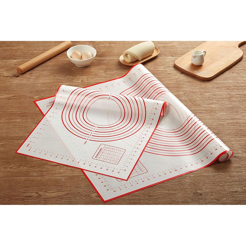 

Антипригарный силиконовый коврик для выпечки, коврик для замешивания теста, противень для выпечки 40x60 см красный