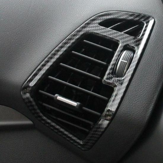 For Ford Escape Kuga 13- Carbon Fiber Side Air Vent Outlet Cover Frame Trim